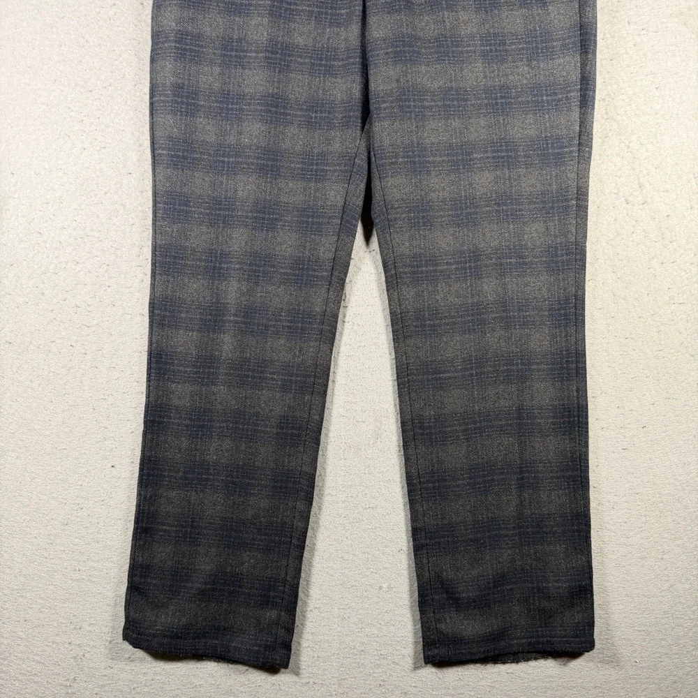 Vintage Banana Republic Aiden Fit Plaid Wool‎ Dress Pants Mens 35x30 Navy Formal